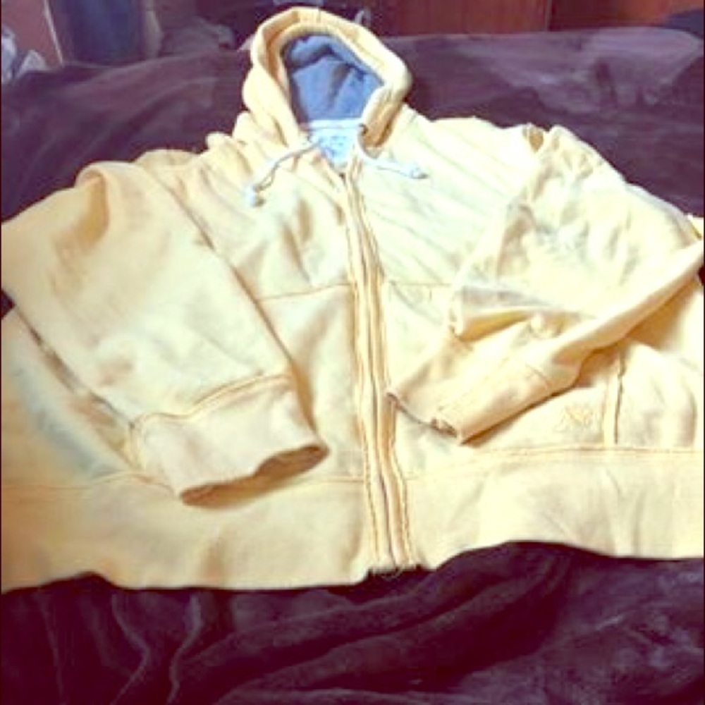 Yellow Zip up hoodie